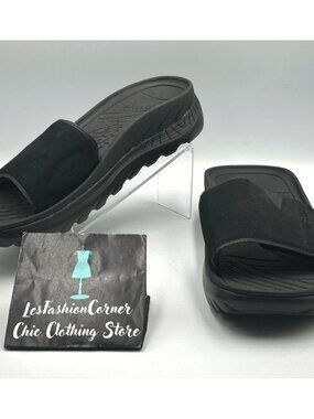 Vionic Men's Black Adjustable Slide Recovery  Sandals Size 11.5 3291